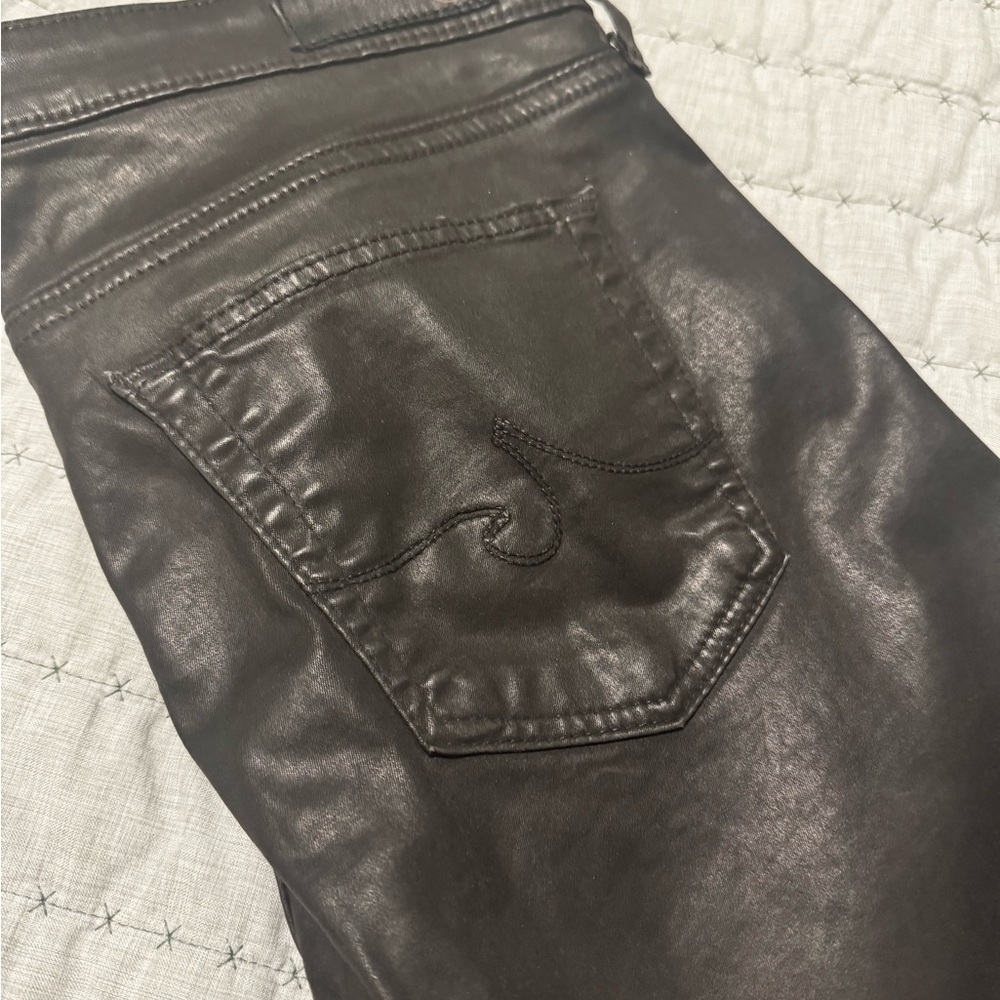 AG Adriano Goldschmied Shiny Black Jeans